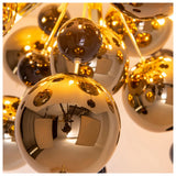 Plafond "explosion" or en métal et en verre, versions G9, plafond pour salle à manger, salon, couloir ou bureau, Ø57 cm