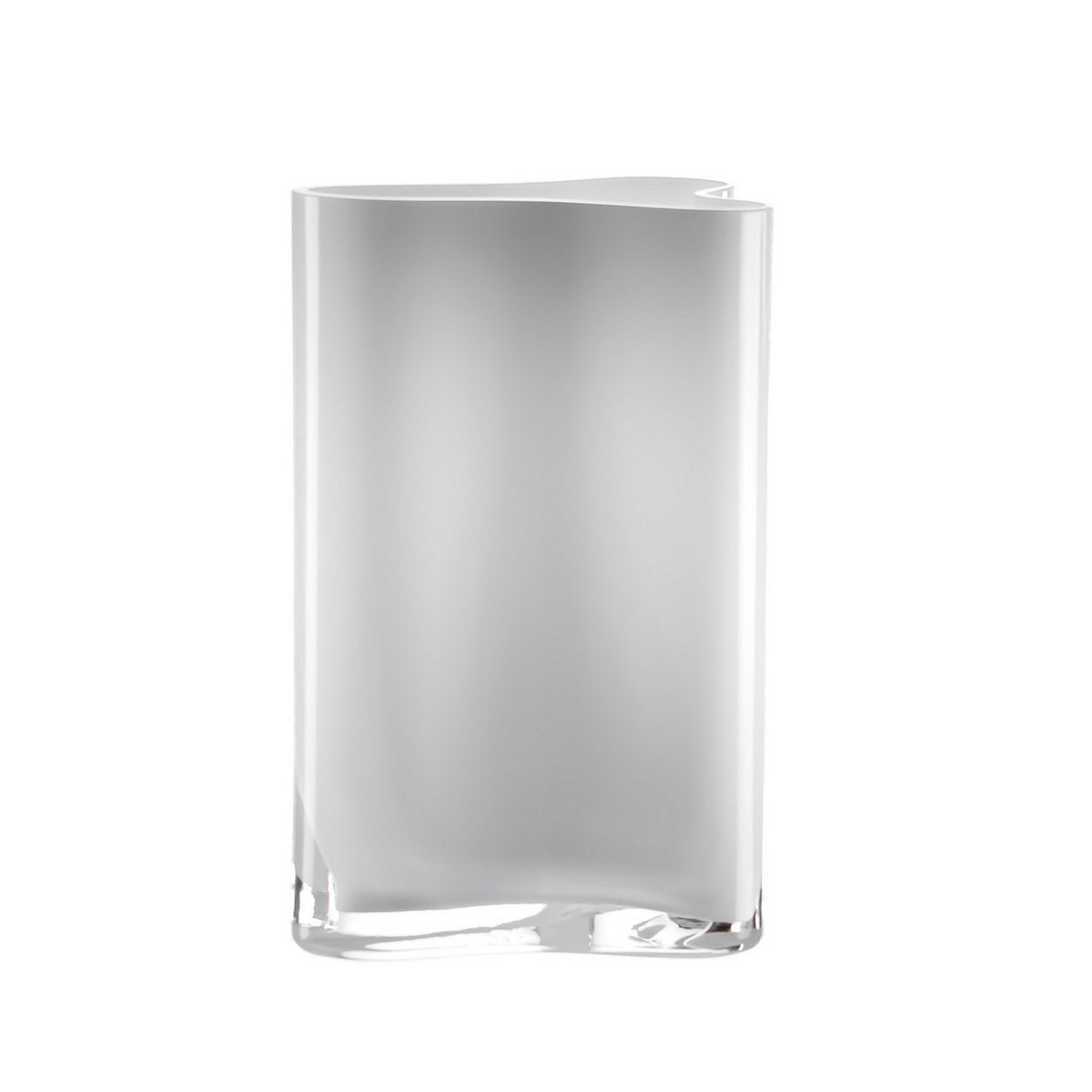 Vase haut COR30WH en verre blanc, design organique inspiré des coraux.