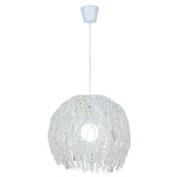 La lampe pendentielle Korb "Struwel" Ø 40, en rotin blanc, version E27.
