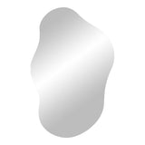 Miroir Palerme avec cadre blanc et forme organique, vue de face