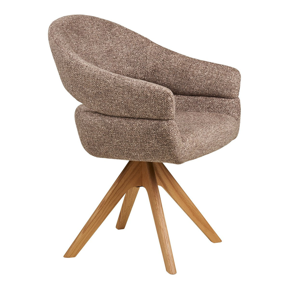 Chaise Dover avec pieds pivotants, vue latérale