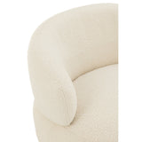 Fauteuil pivotant J-Line - bois/textile - écru