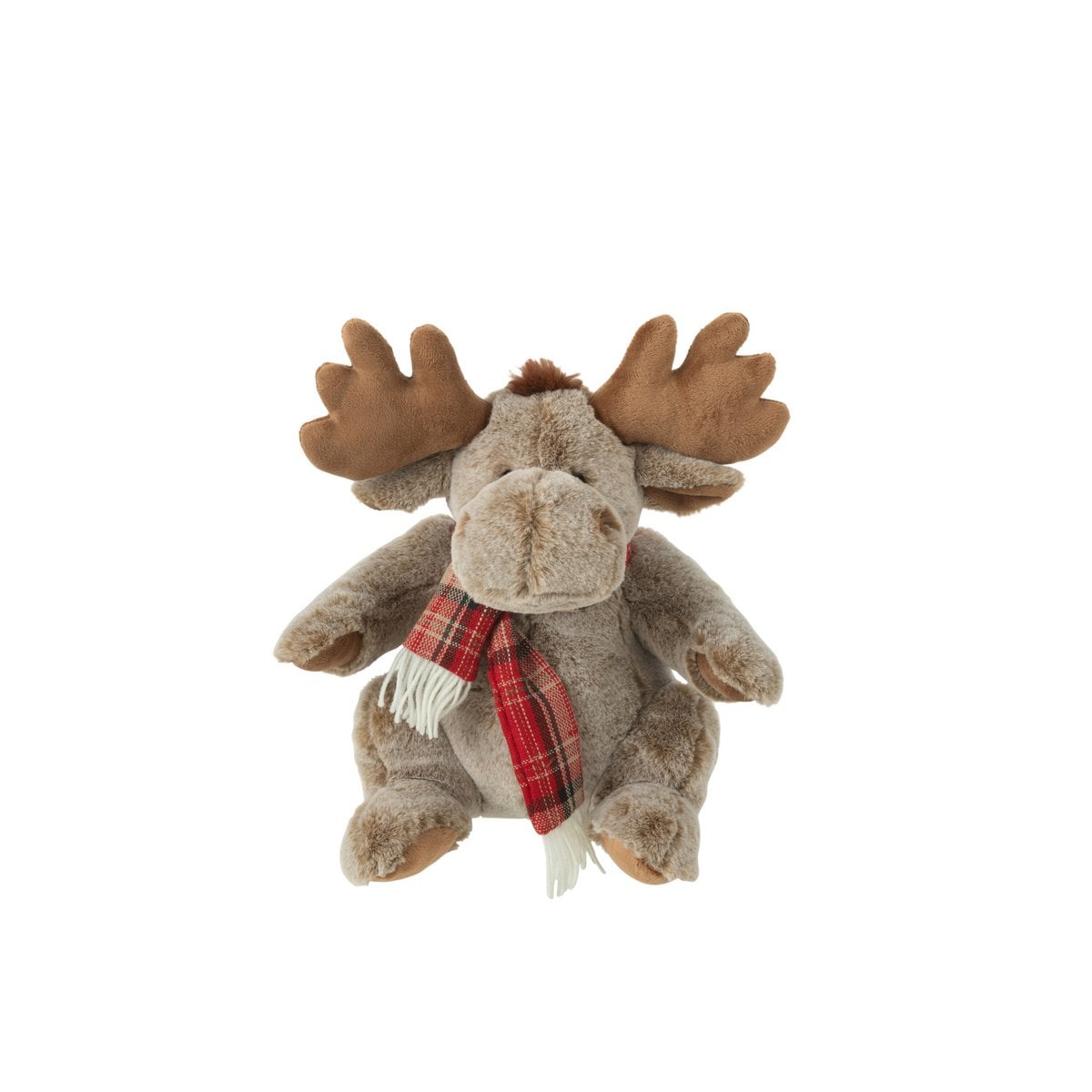Renne en Polyester Marron J-Line - Décoration élégante pour Noël