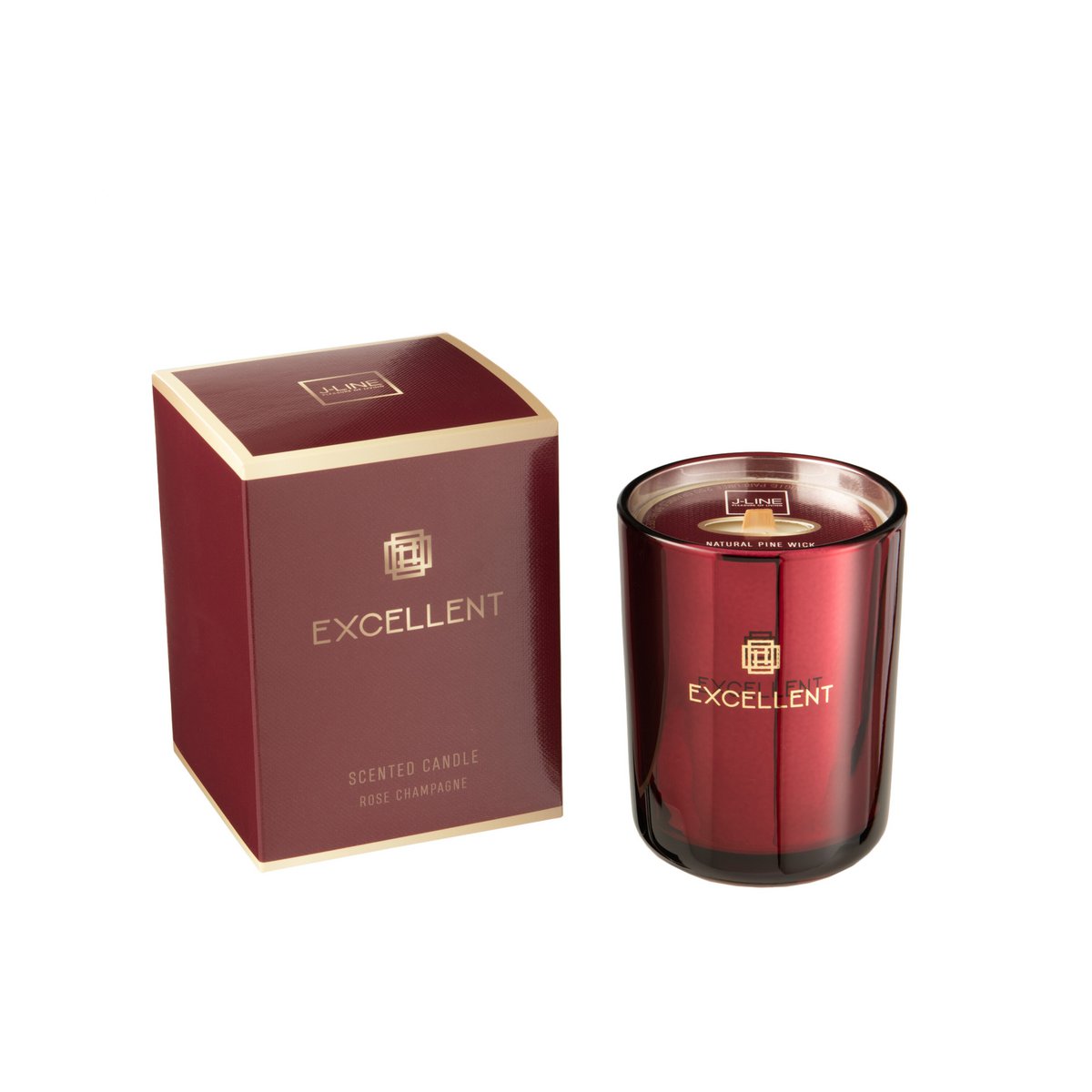 Bougie J-Line dans un salon moderne, ajoutant une touche de luxe.