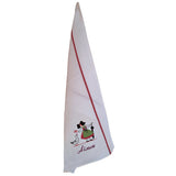 Torchon Na brodé Alsacienne Oie Blanc/Rouge 70 x 50
