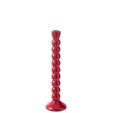 Bougeoir J-Line en bois de manguier fuschia, élégant et moderne