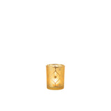 Lanterne J-Line Diamond Flowers en verre jaune, vue avant