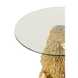 Vue latérale de la table d'appoint J-Line Poodle Round