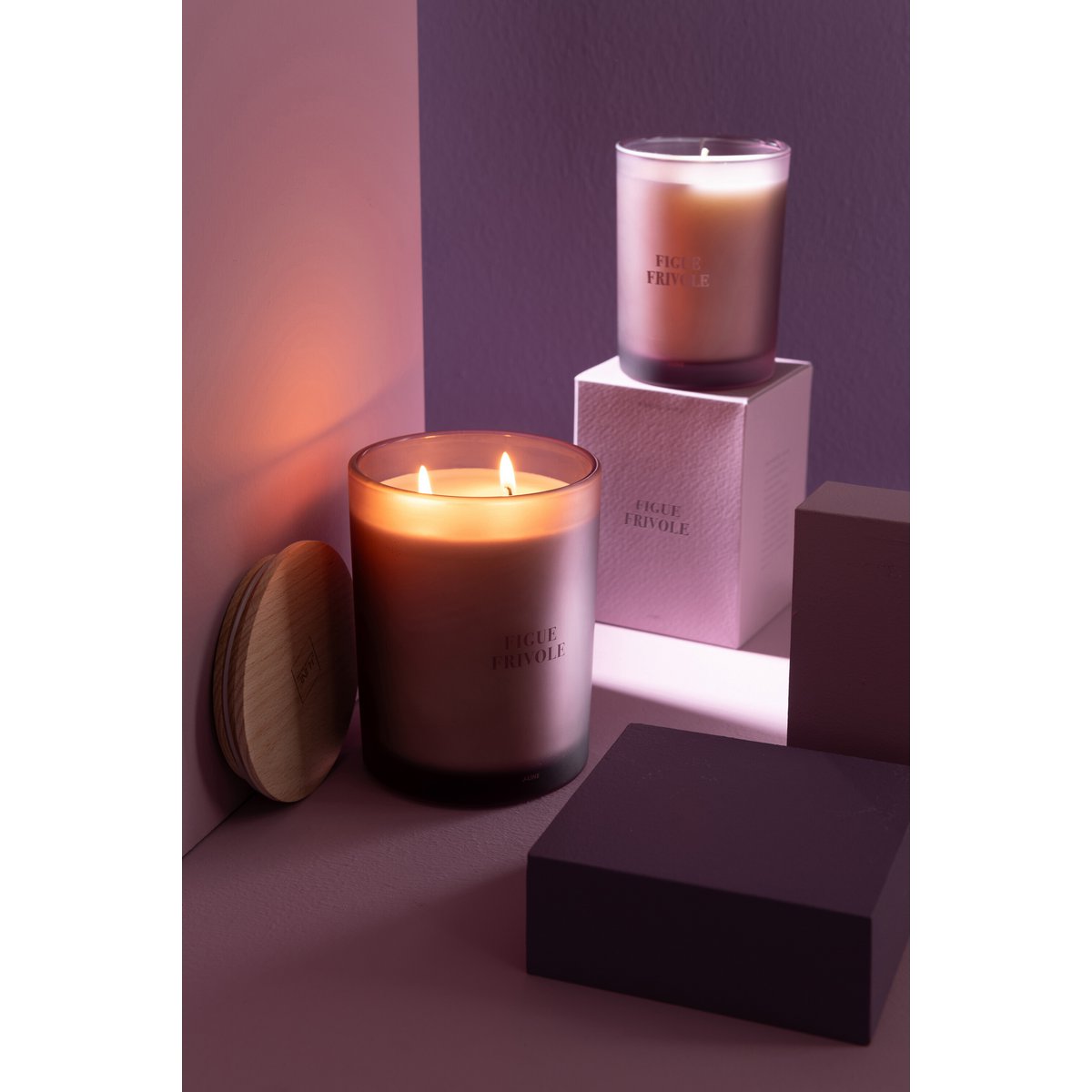 Bougie J-Line Figue Frivole, mise en scène décorative