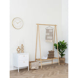 Plaid Adana taupe/beige drapé sur un fauteuil