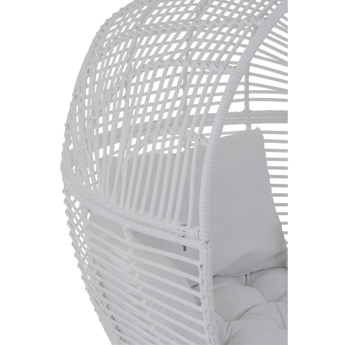 Chaise longue J-Line Ovale blanche sur terrasse moderne