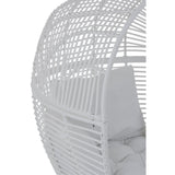 Chaise longue J-Line Ovale blanche sur terrasse moderne
