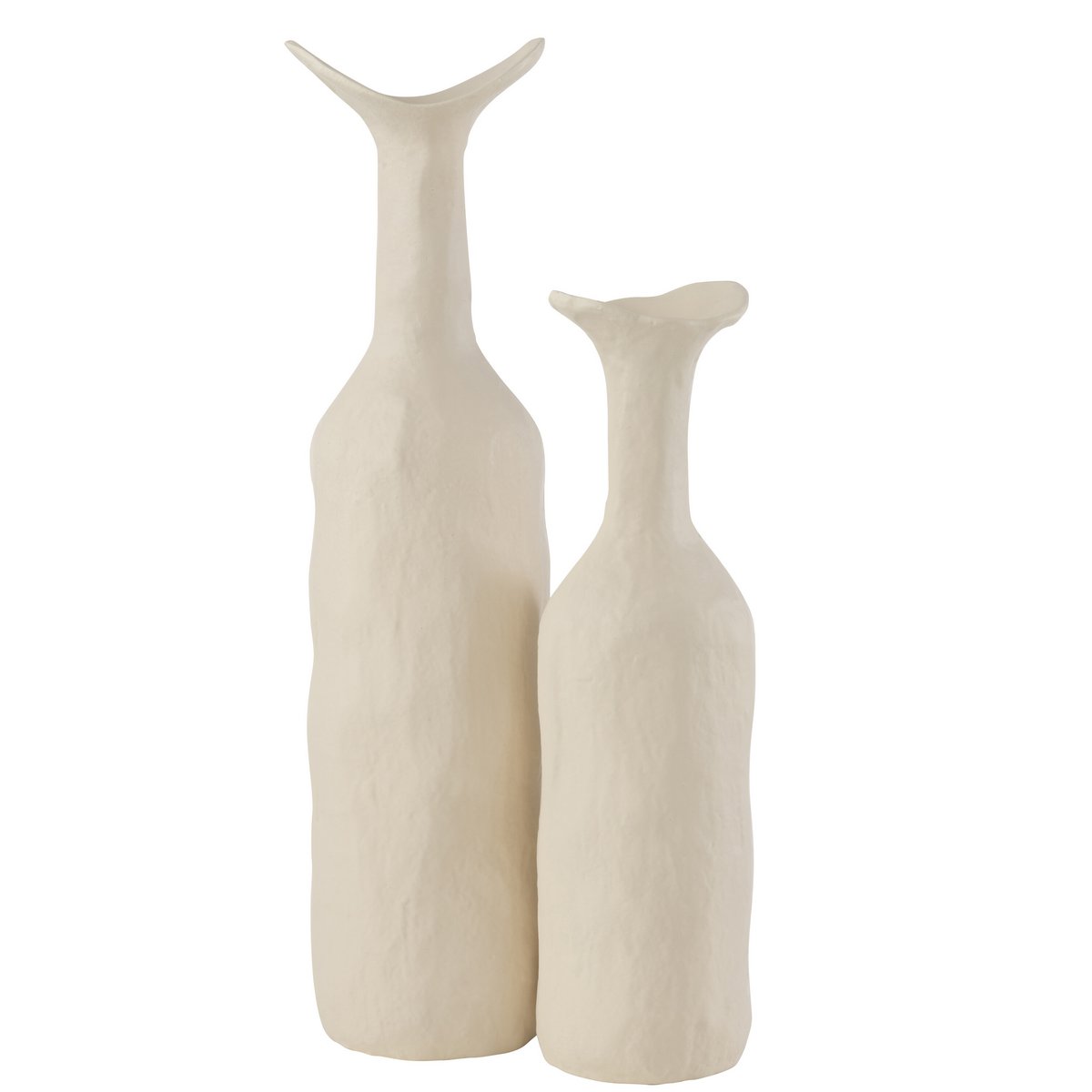 Vase Agra J-Line en aluminium blanc, vue de face