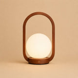 Lampe sans fil en bois marron châtaignier Skye