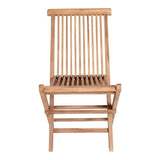 Chaise Toledo en teck naturel, vue latérale