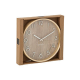J-Line Horloge Murale Contreplaqué/MDF Naturel Petit