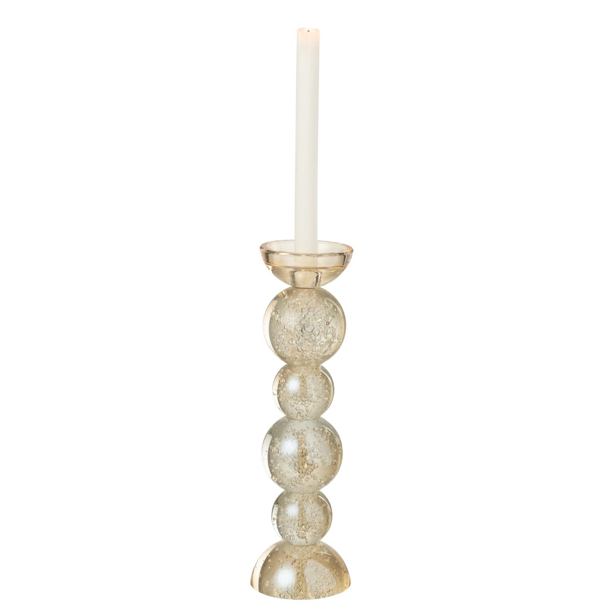 Bougeoir J-Lane Carshoundera en verre multicolore, vue de face