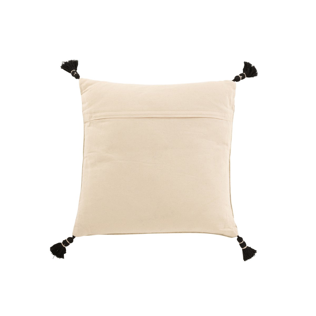 Coussin Graphic Shapes J-Line en coton gris, vue de face