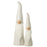 Figurine J-Line Gnome Hat en porcelaine grise, vue de face
