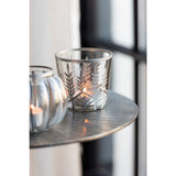 Détail du verre transparent de la lanterne J-Line Chloé, reflet argenté