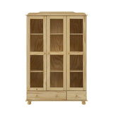 Vitrine Moebilia en bois et verre avec trois portes vitrées