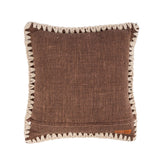 La Housse de Coussin Espresso Edge - Marron Blanc