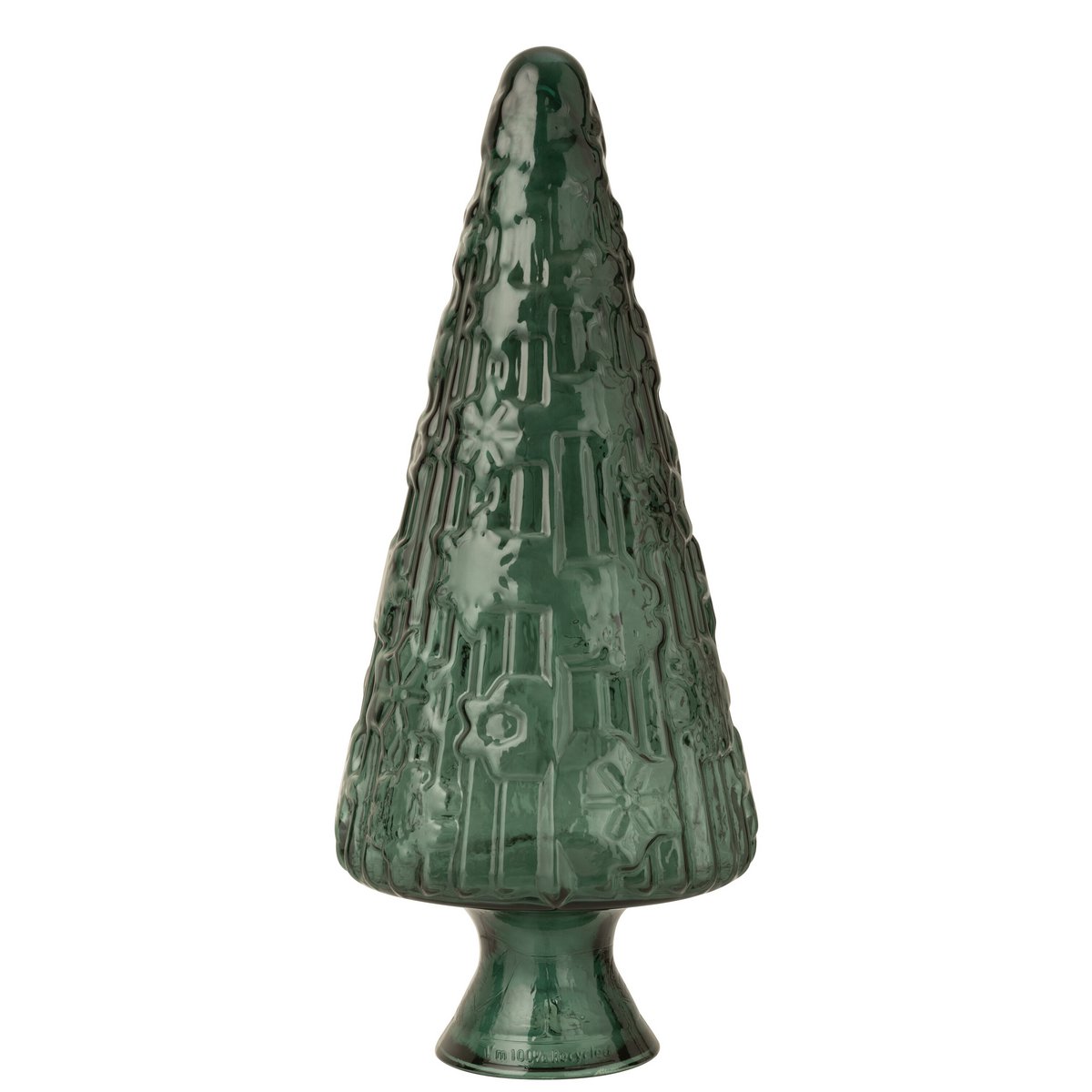 Sapin de Noël Cône J-Line en verre vert, vue de face