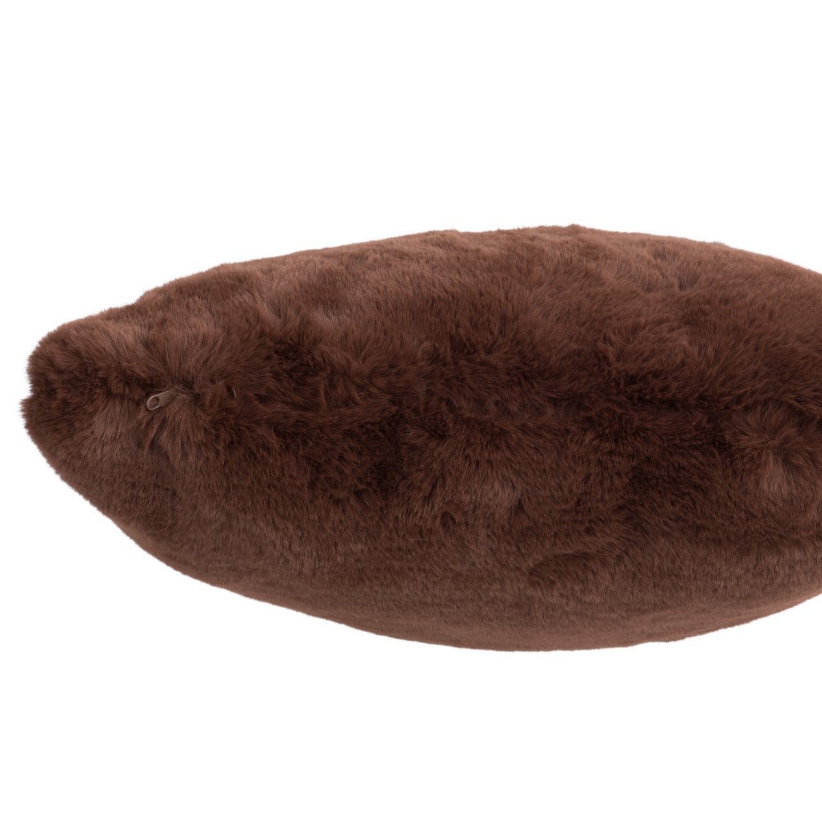 Coussin J-Line Cutie marron en polyester sur canapé moderne