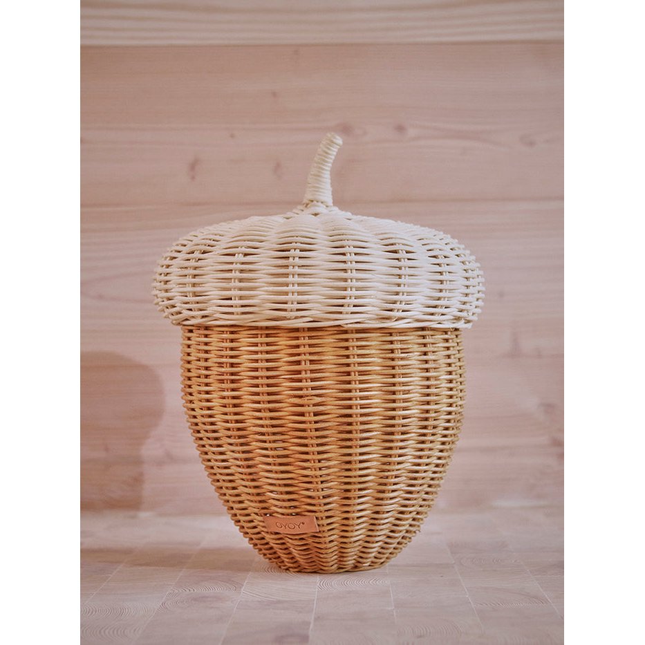 Détails du panier Acorn en rotin, couleur naturelle