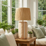 Lampe à poser Denton Beige avec base en céramique et abat-jour neutre