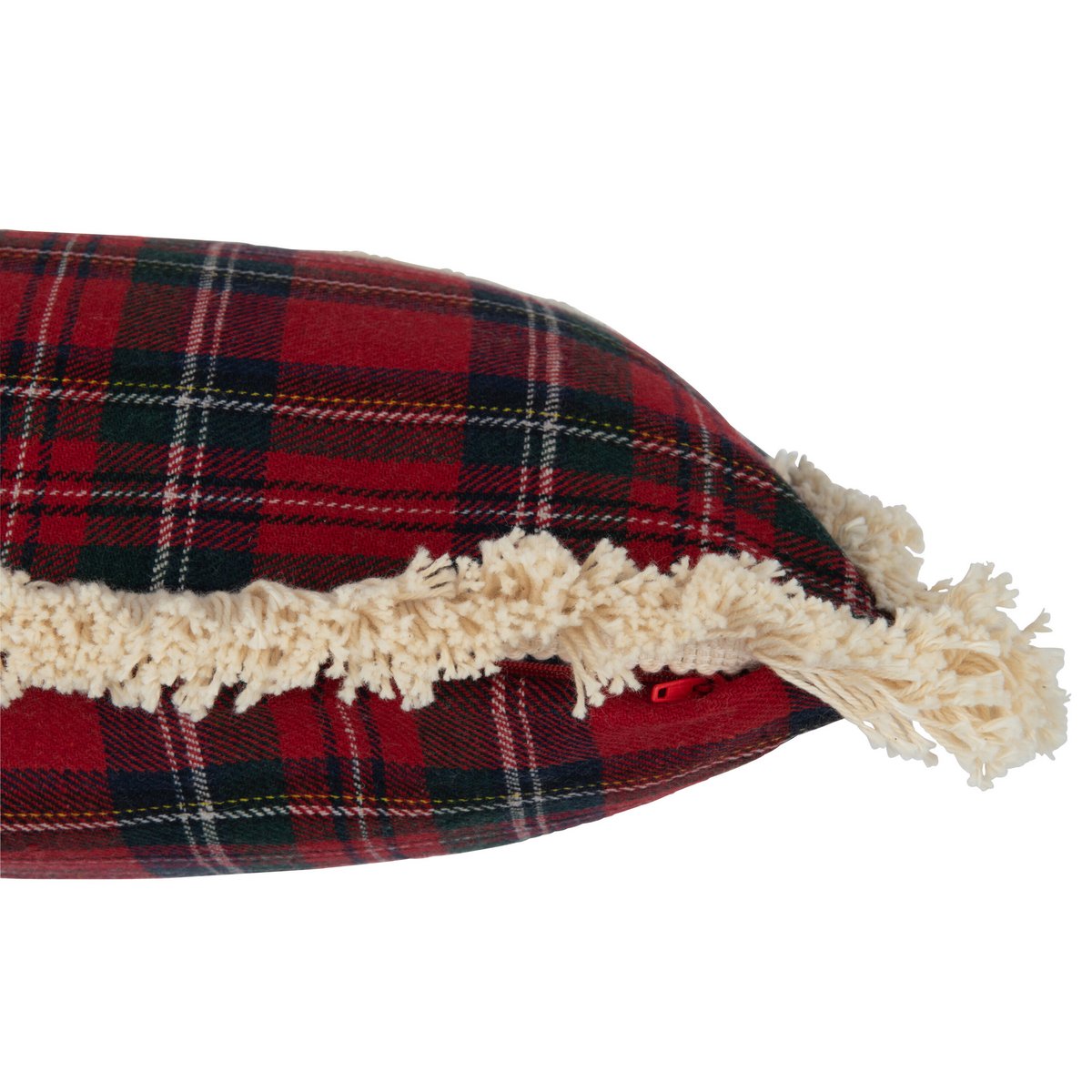 Coussin J-Line Check Famille - détail des textures en polyester