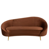 Détail du tissu du canapé Elisabeth J-Line marron