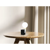 Lampe en marbre "Gemma" 16 cm de haut, en marbre et en métal de couleur en acier inoxydable, socket E27, éclairage pour salle à manger, salon, couloir ou bureau