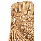 Détail des accoudoirs du fauteuil Ana en rotin
