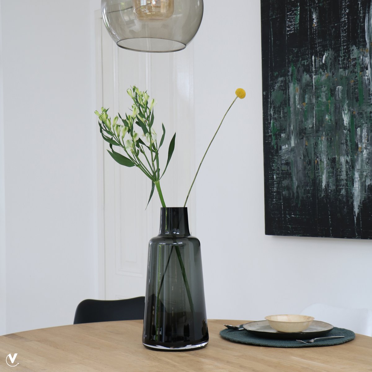 Vase en verre gris Wash Jana