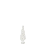 Décoration sapin de Noël J-Line en plastique blanc - vue avant