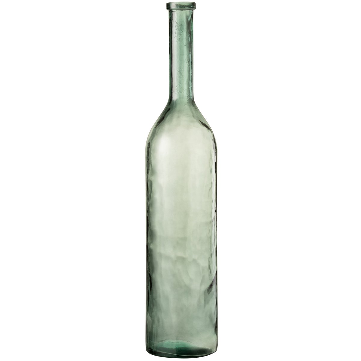 Vase Cancun J-Line en verre vert, sur une table élégante