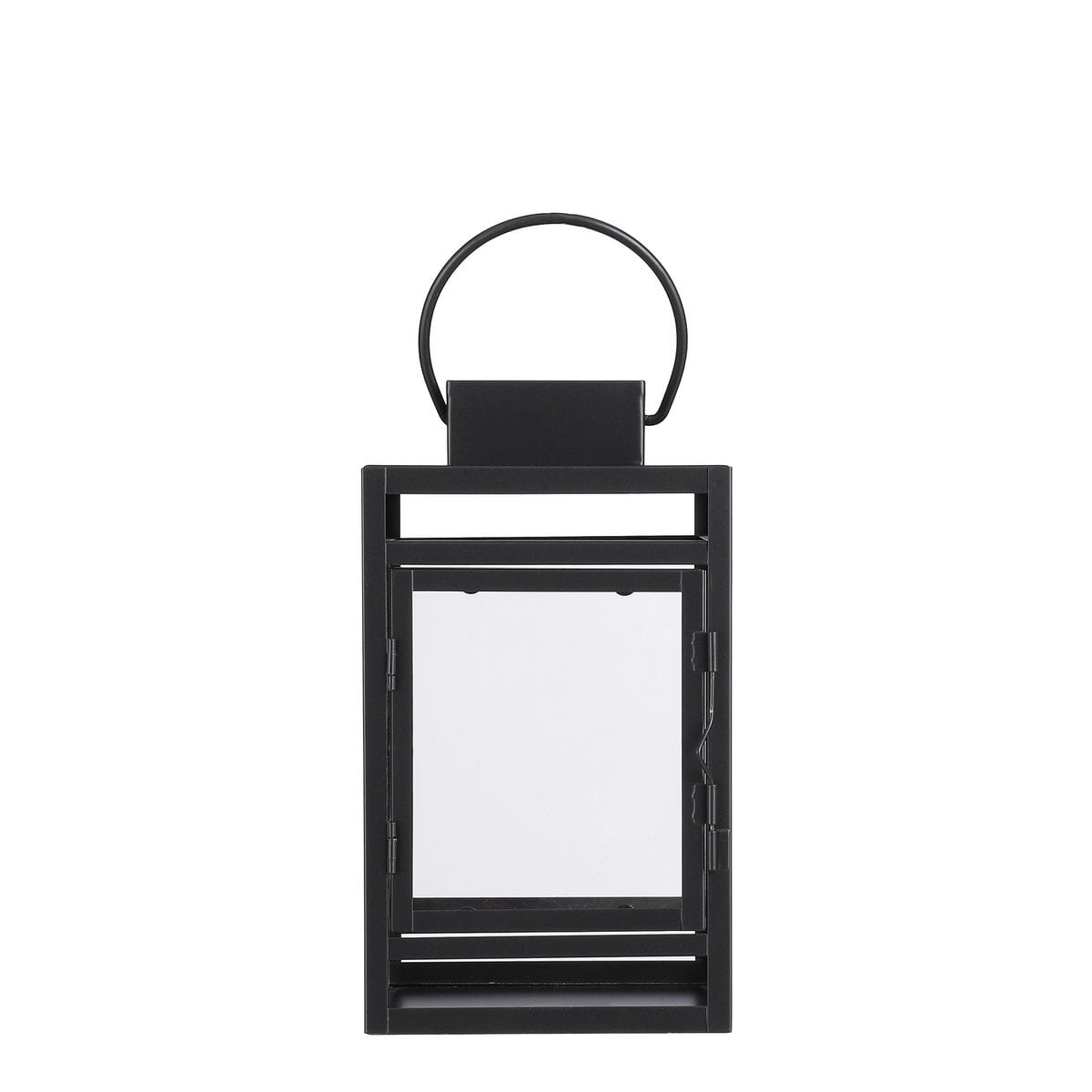 Lanterne Tempête Noir en métal et verre, design moderne