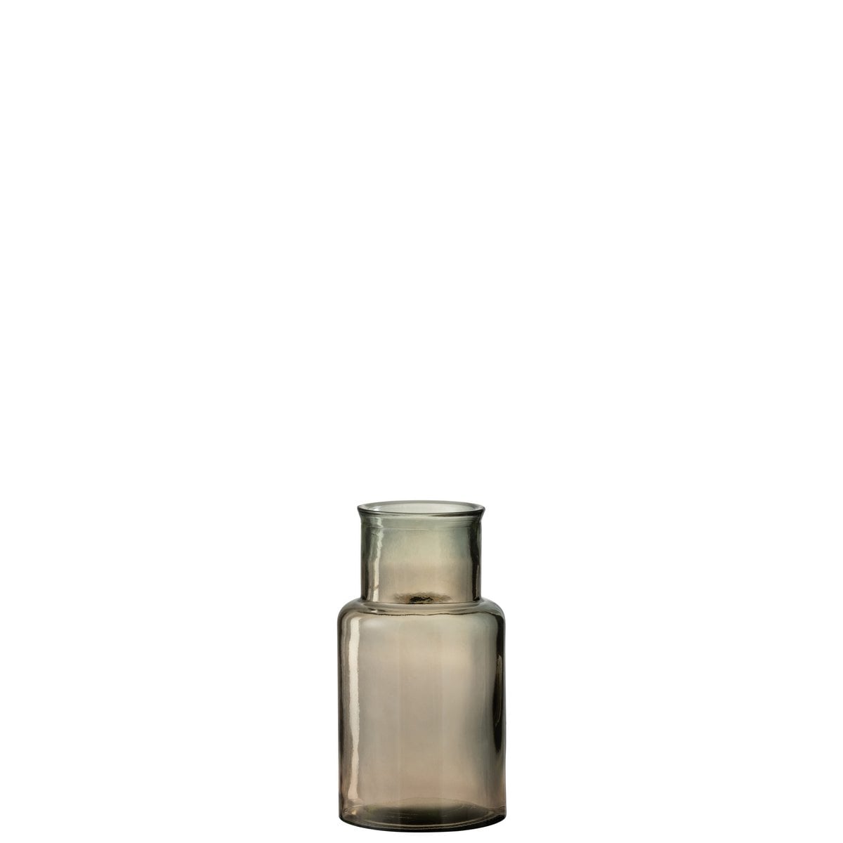 Vase cylindre J-Line en verre brun clair, design moderne et élégant