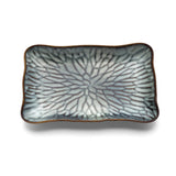 Assiette Rectangulaire The Lotus Ice - Gris Marron - L