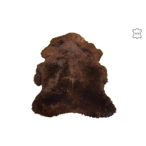 Tapis J-Line Long Peau de mouton - fourrure - marron