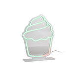 Cupcake changeant de couleur de lumière au néon