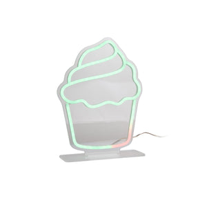 Cupcake changeant de couleur de lumière au néon