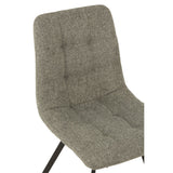 Chaise J-Line Babette - textile/métal - gris