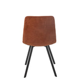 J-Line Clark Chaise de Salle à Manger Métal/Polyester Rouille