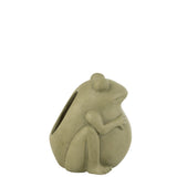 Vase Frog J-Line en céramique verte, vue de face
