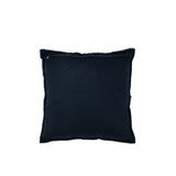 Coussin J-Line en cuir bleu électrique, vue de face avec texture poil de vache