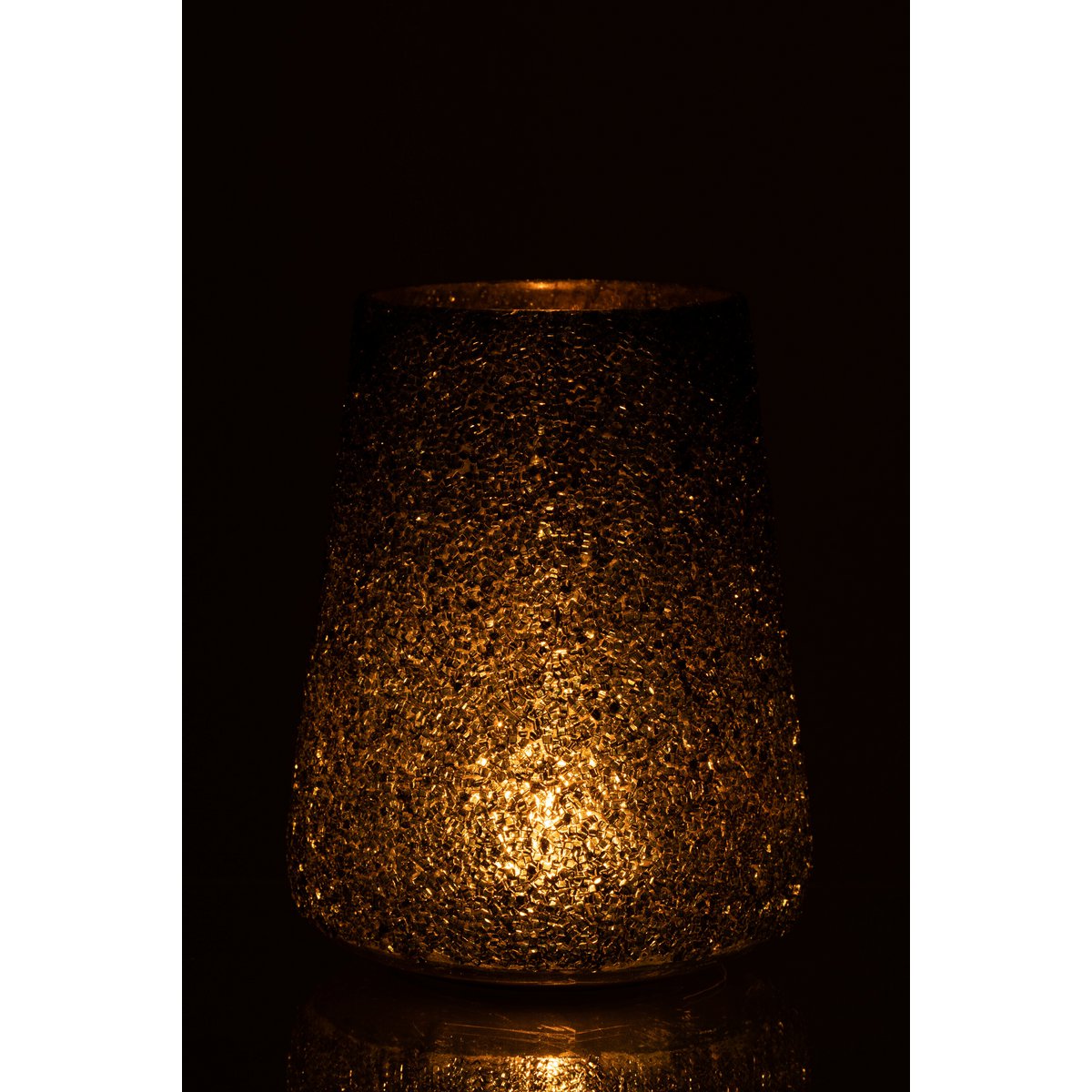 Détail du verre de la lanterne J-Line Glitter
