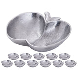 Boîte décorative de coquille de pomme 12 pièces en or ou en aluminium argenté
