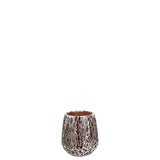 Bougeoir J-Line Liline en verre marron, vue de face